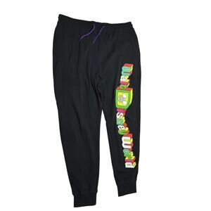 Walt Disney World Black Jogger Sweat Pants Retro Colors Large Unisex